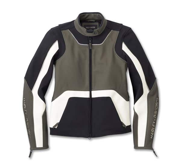 HARLEY-DAVIDSON WOMENS ACE MIXED LEATHER JACKET