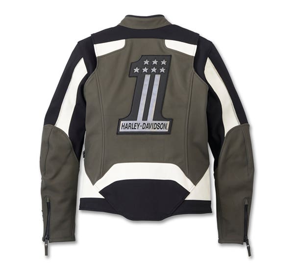 HARLEY-DAVIDSON WOMENS ACE MIXED LEATHER JACKET