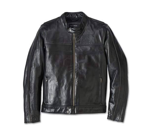 HARLEY-DAVIDSON MENS FLEX LAYERING SYSTEM CAF  RACER LEATHER JACKET OUTER LAYER