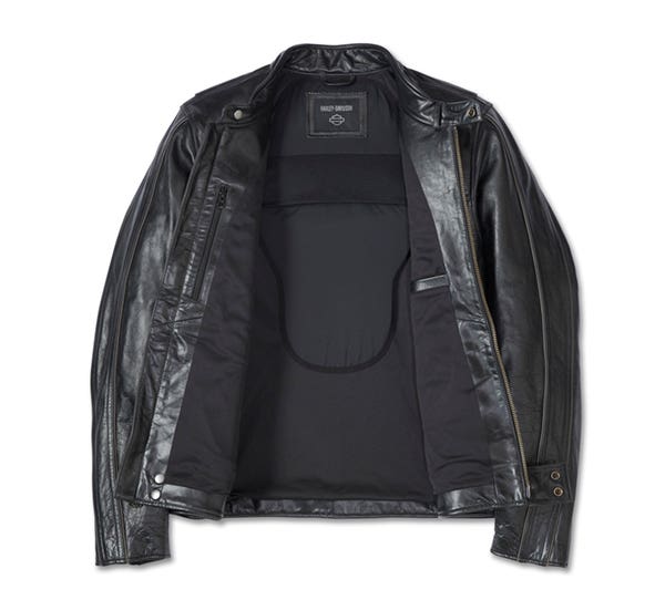 HARLEY-DAVIDSON MENS H-D LAYERING SYSTEM RACER LEATHER JACKET