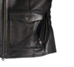 HARLEY-DAVIDSON WOMENS FLEX LAYERING SYSTEM CAPTAINS LEATHER JACKET OUTER LAYER