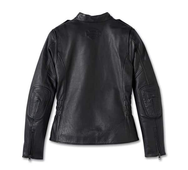 HARLEY-DAVIDSON WOMENS FLEX LAYERING SYSTEM CAPTAINS LEATHER JACKET OUTER LAYER