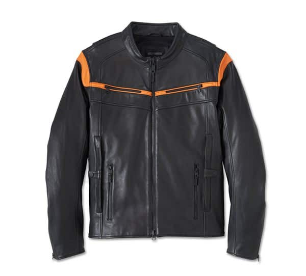 HARLEY-DAVIDSON MENS CAPITOL TRIPLE VENT SYSTEM 2.0 LEATHER JACKET