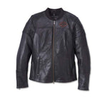 HARLEY-DAVIDSON WOMENS MISS ENTHUSIAST 2.0 LEATHER 3-IN-1 JACKET