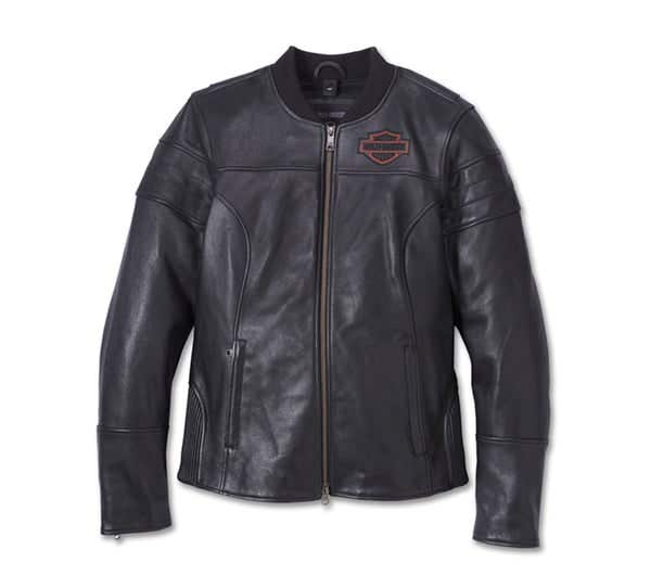 HARLEY-DAVIDSON WOMENS MISS ENTHUSIAST 2.0 LEATHER 3-IN-1 JACKET
