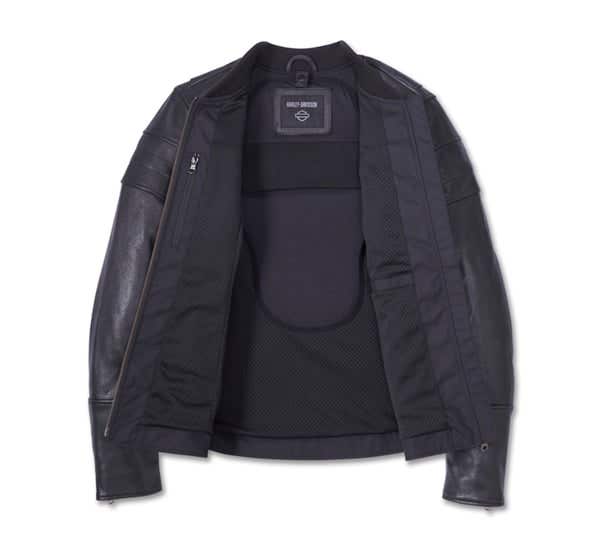 HARLEY-DAVIDSON WOMENS MISS ENTHUSIAST 2.0 LEATHER 3-IN-1 JACKET