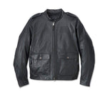 HARLEY-DAVIDSON MENS FLEXLAYERING SYSTEM CAPTAINS LEATHER JACKET OUTER LAYER