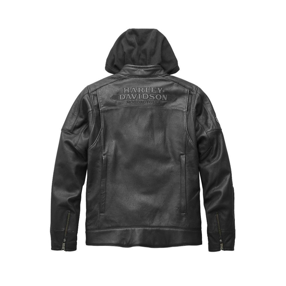 HARLEY-DAVIDSON MENS SWINGARM 3-IN-1 LEATHER JACKET-LARGE