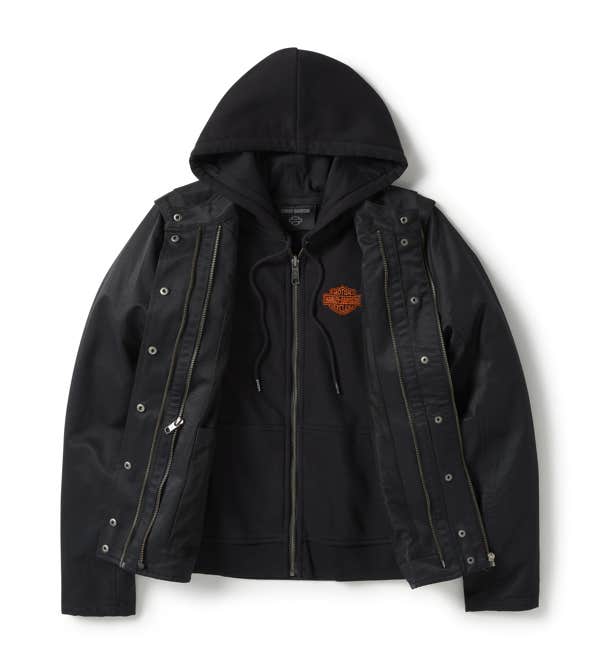 HARLEY-DAVIDSON WOMENS MISS ENTHUSIAST 3-IN-1 TEXTILE JACKET