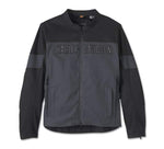 HARLEY-DAVIDSON MENS WILLIE G SKULL GRAPHIC TRIPLE VENT SYSTEM 2.0 TEXTILE RIDING JACKET