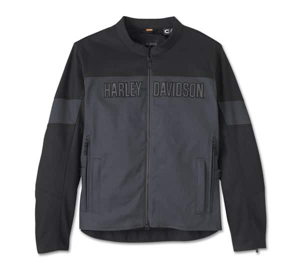HARLEY-DAVIDSON MENS WILLIE G SKULL GRAPHIC TRIPLE VENT SYSTEM 2.0 TEXTILE RIDING JACKET