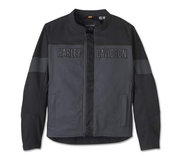 HARLEY-DAVIDSON MENS WILLIE G SKULL GRAPHIC TRIPLE VENT SYSTEM 2.0 TEXTILE RIDING JACKET