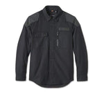 HARLEY-DAVIDSON MENS WILLIE G SKULL GRAPHIC OPERATIVE 2.0 RIDING SHIRT JACKET