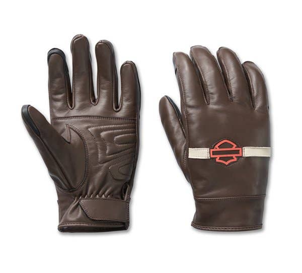 HARLEY-DAVIDSON MENS VICTORY LANE LEATHER GLOVES