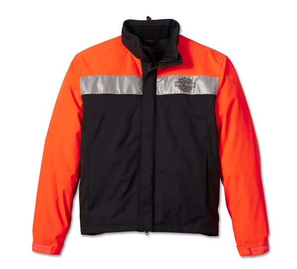 HARLEY-DAVIDSON MENS FULL SPEED II WATERPROOF RAIN JACKET