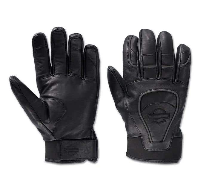 HARLEY-DAVIDSON MENS OVATION WATERPROOF LEATHER GLOVES