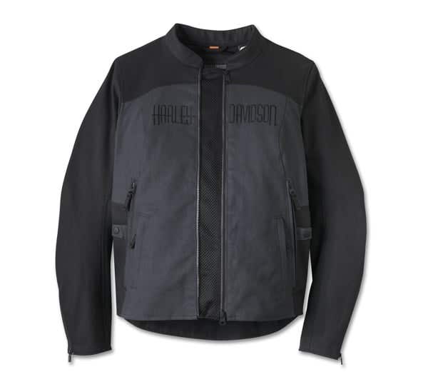 HARLEY-DAVIDSON WOMENS WILLIE G SKULL GRAPHIC TRIPLE VENT SYSTEM 2.0 TEXTILE RIDING JACKET