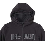 HARLEY-DAVIDSON WOMENS WILLIE G SKULL GRAPHIC DEFLECTOR 2.0 HOODED RIDING FLEECE