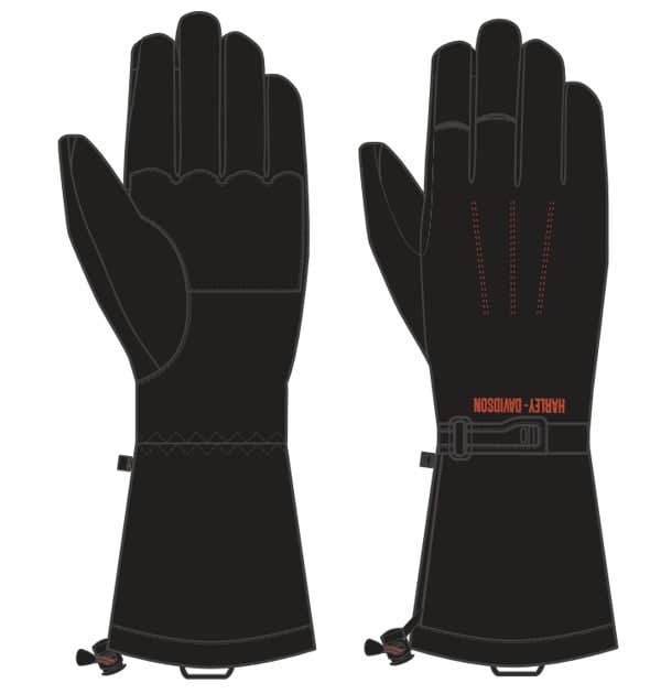 HARLEY-DAVIDSON WOMENS CIRCUIT WATERPROOF GAUNTLET GLOVES