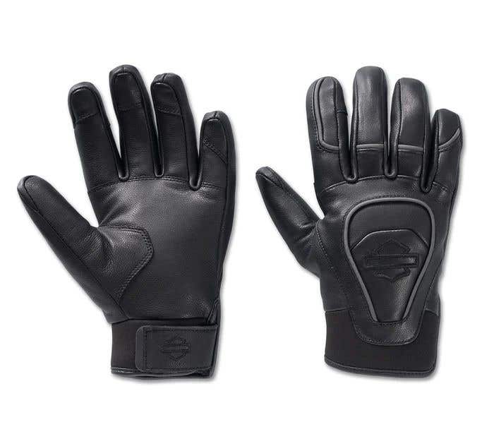 HARLEY-DAVIDSON WOMENS OVATION WATERPROOF LEATHER GLOVES