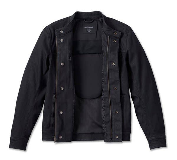 HARLEY-DAVIDSON MENS CHISEL DENIM TRUCKER RIDING JACKET