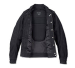 HARLEY-DAVIDSON WOMENS CHISEL DENIM TRUCKER RIDING JACKET