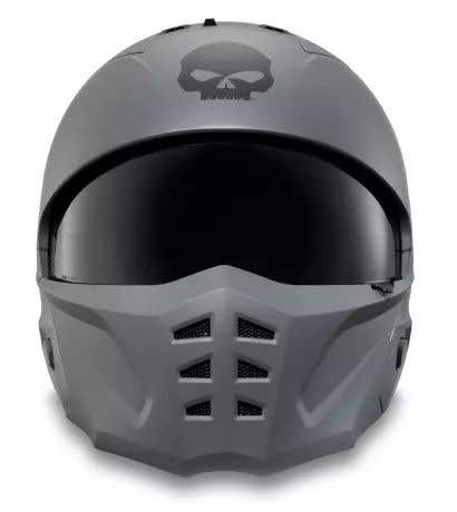 HARLEY-DAVIDSON PILOT II 2-IN-1 HELMET MATTE - LIGHT GREY