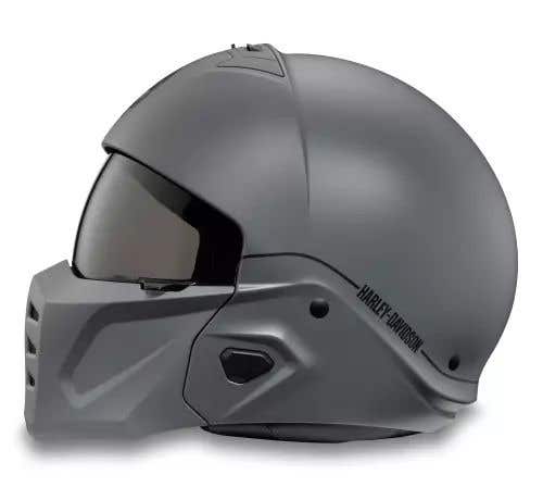HARLEY-DAVIDSON PILOT II 2-IN-1 HELMET MATTE - LIGHT GREY