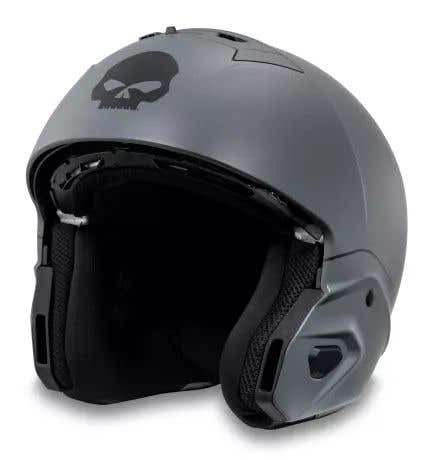 HARLEY-DAVIDSON PILOT II 2-IN-1 HELMET MATTE - LIGHT GREY