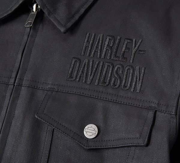 HARLEY-DAVIDSON MENS FLEX LAYERING SYSTEM TRUCKER RIDING JACKET OUTER LAYER