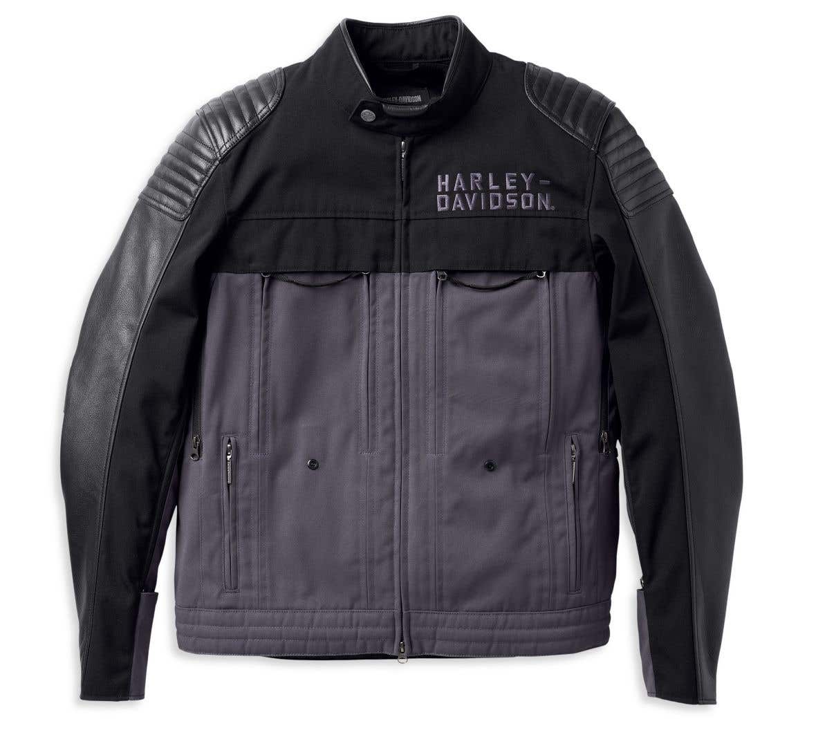 HARLEY-DAVIDSON MENS SHERIDAN SWITCHBACK LITE MIXED MEDIA JACKET