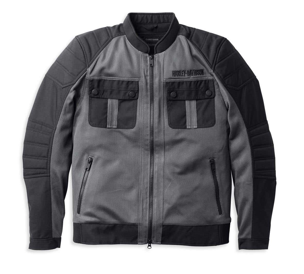 HARLEY-DAVIDSON MENS ZEPHYR MESH JACKET WITH ZIP-OUT LINER