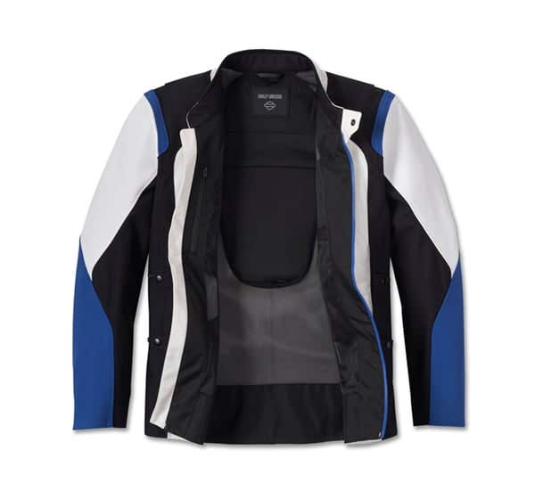 HARLEY-DAVIDSON MENS PILEDRIVER 2.0 SNAPTAB TEXTILE RIDING JACKET