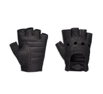 HARLEY-DAVIDSON MENS FINGERLESS LEATHER GLOVES