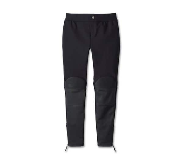 HARLEY-DAVIDSON WOMENS VAPOR MIXED MEDIA LEATHER MOTO RIDING PANT