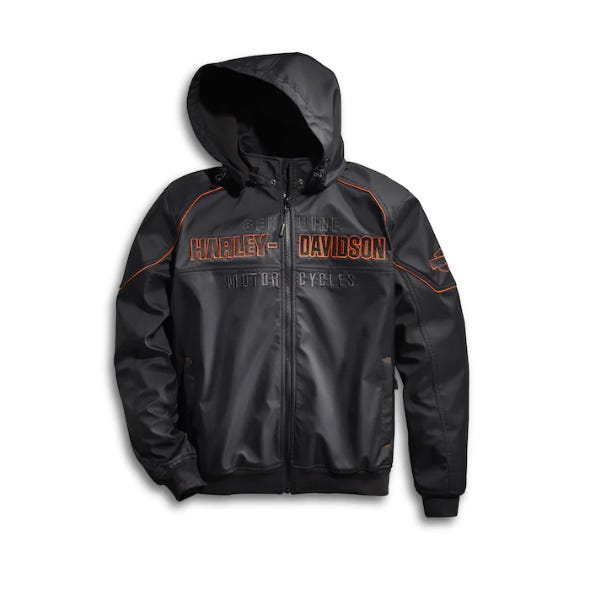 HARLEY-DAVIDSON MENS IDYLL WINDPROOF SOFT SHELL JACKET