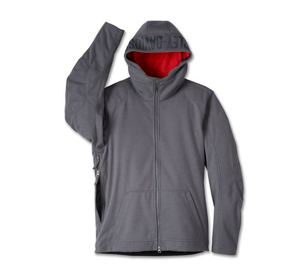 HARLEY-DAVIDSON MENS DEFLECTOR 2.0 HOODED RIDING FLEECE