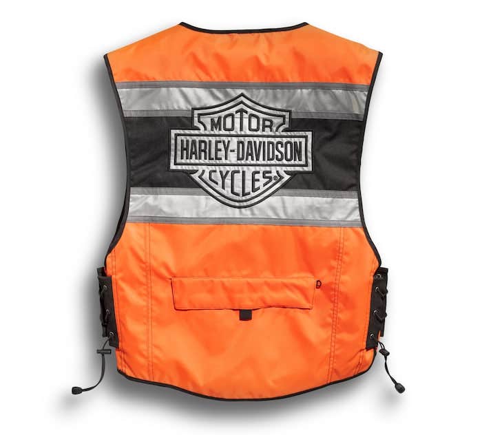 HARLEY-DAVIDSON MENS HI-VIS ORANGE HI-VIS VEST
