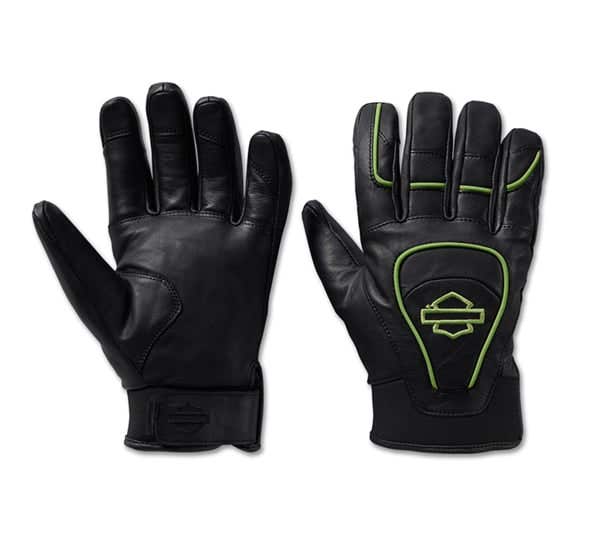 HARLEY-DAVIDSON MENS OVATION WATERPROOF LEATHER GLOVES