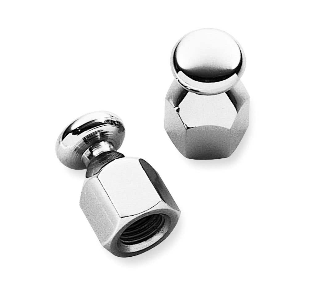 HARLEY-DAVIDSON CHROME 3/8 16 THREAD BUNGEE NUTS