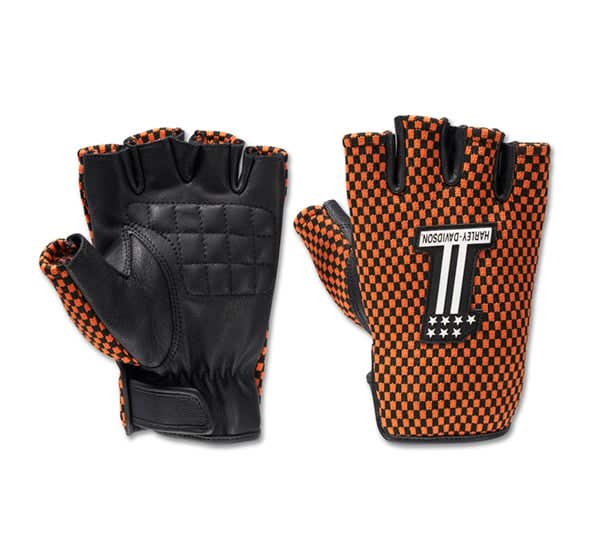 HARLEY-DAVIDSON MENS #1 DYNA KNIT FINGERLESS GLOVES