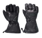 HARLEY-DAVIDSON MENS CIRCUIT II WATERPROOF LEATHER GAUNTLET GLOVES