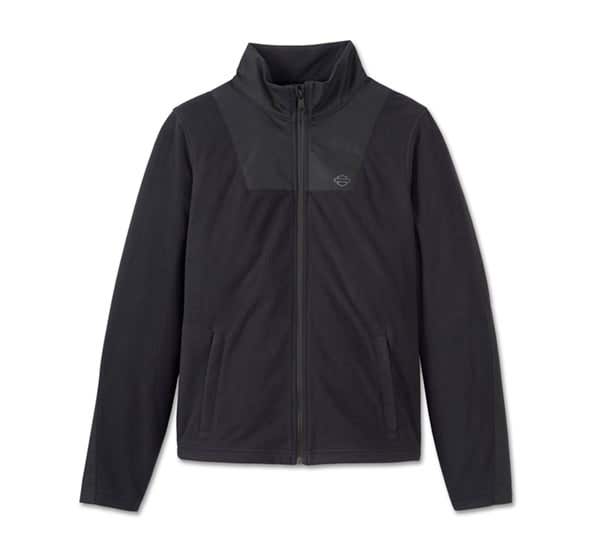 HARLEY-DAVIDSON WOMENS H-D FLEX LAYERING SYSTEM FLEECE ZIP MID LAYER
