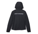 HARLEY-DAVIDSON WOMENS H-D FLEX LAYERING SYSTEM HOODED MID LAYER