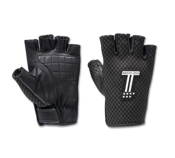 HARLEY-DAVIDSON WOMENS #1 DYNA KNIT FINGERLESS GLOVES