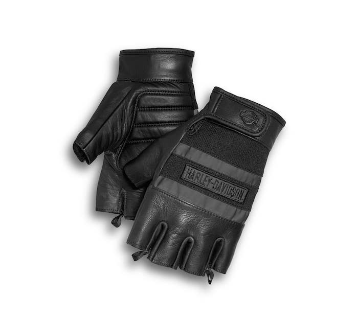 HARLEY-DAVIDSON MENS CENTERLINE FINGERLESS GLOVES