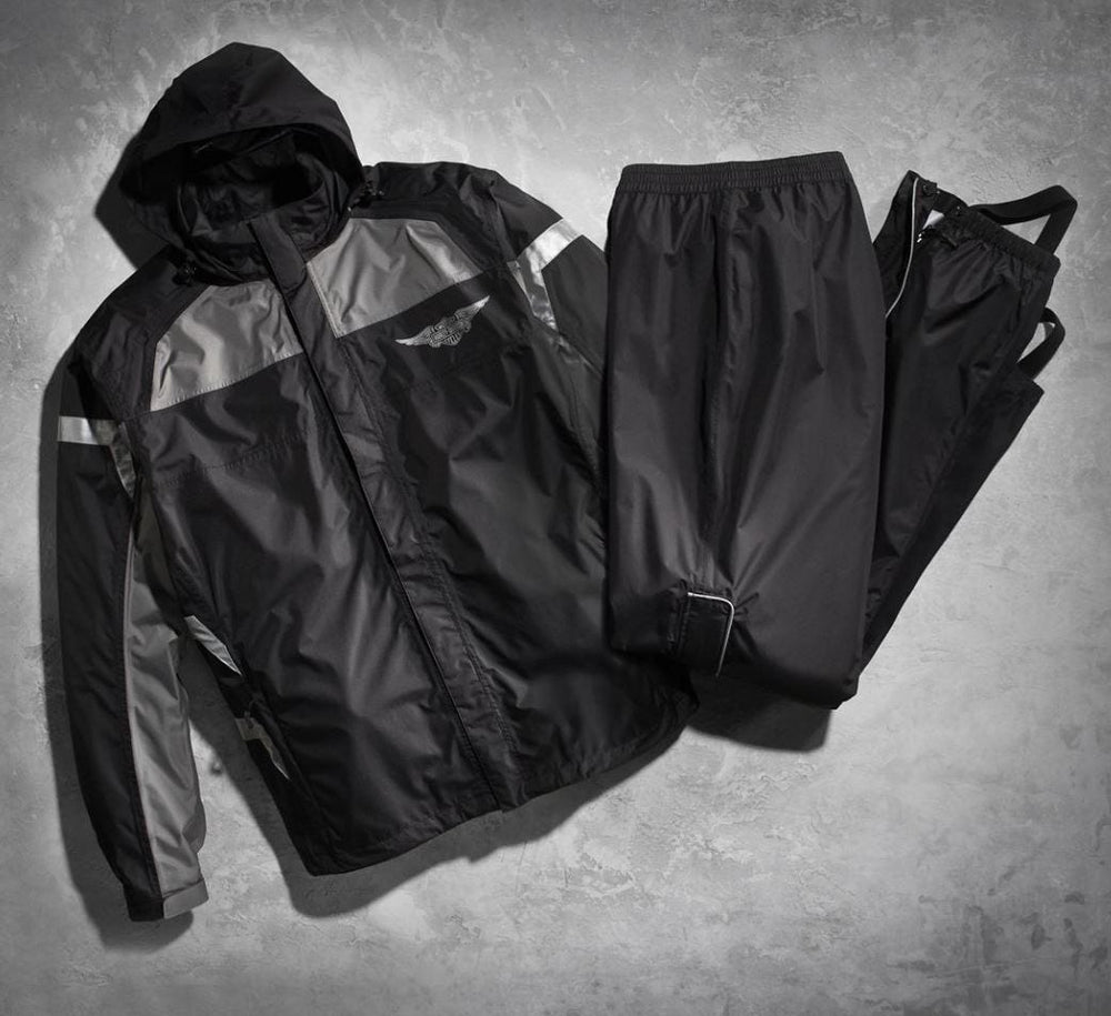 HARLEY-DAVIDSON MENS FULL SPEED REFLECTIVE RAIN SUIT