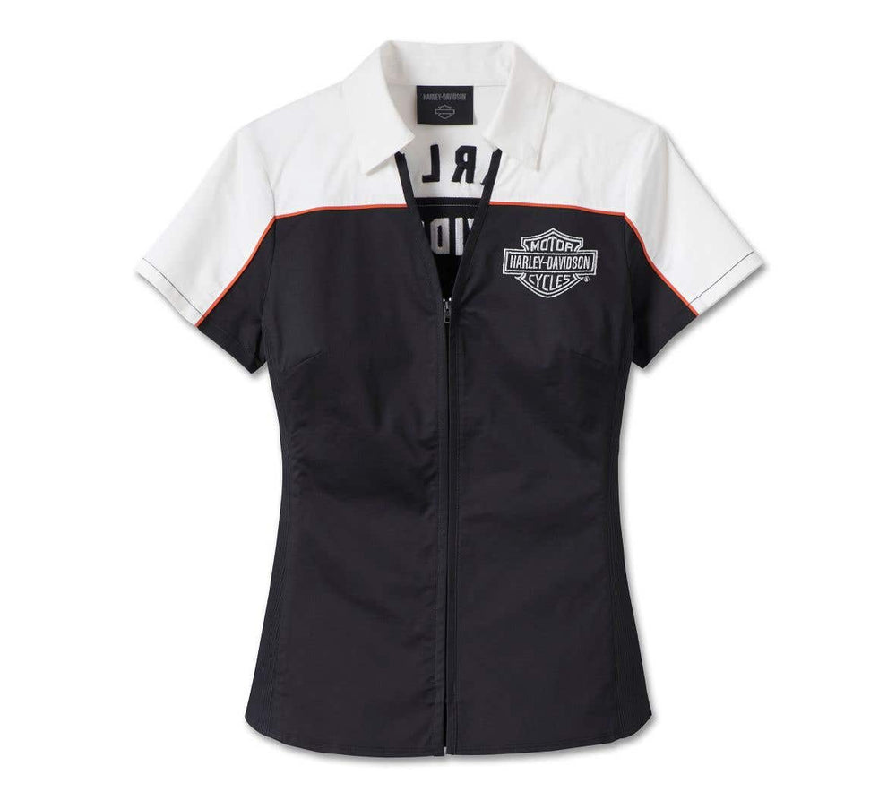 HARLEY-DAVIDSON WOMENS ELEMENTAL ZIP FRONT SHIRT