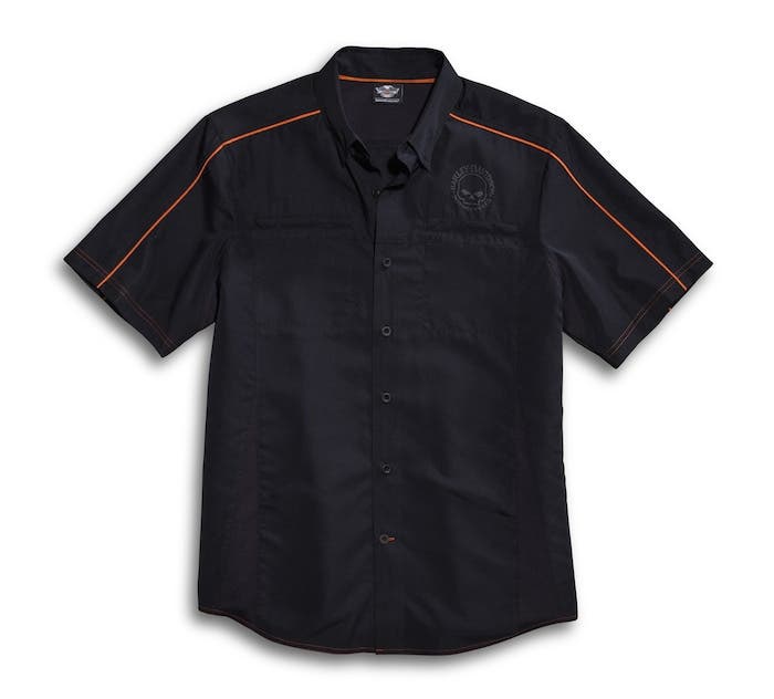 HARLEY-DAVIDSON MENS VENTED PERFORMANCE SKULL SHIRT