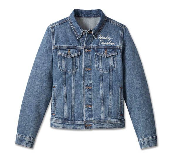 HARLEY-DAVIDSON WOMENS ESSENTIAL BAR & SHIELD DENIM JACKET